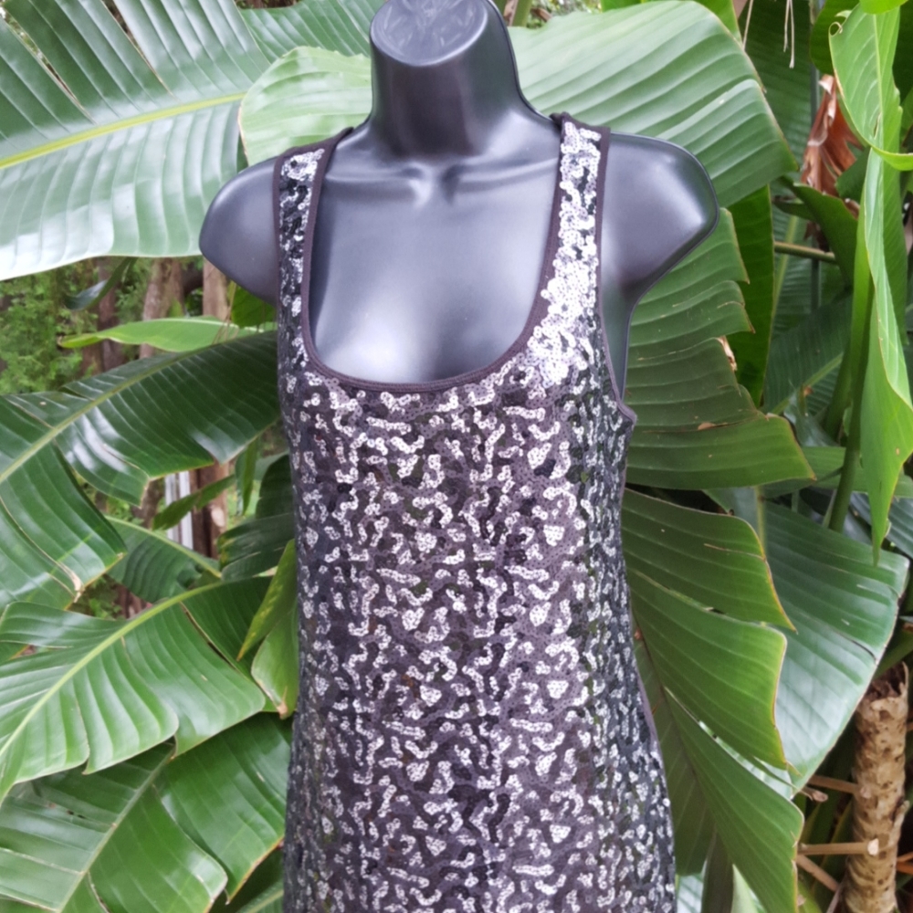 Michael kors silver sequin dress